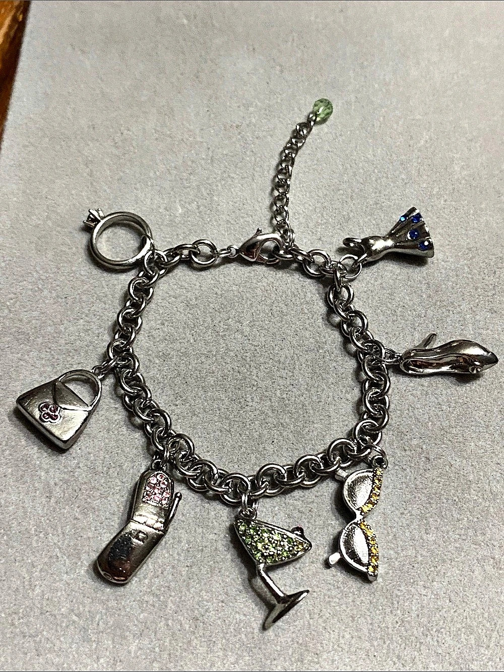 Silver Tone Charm Bracelet